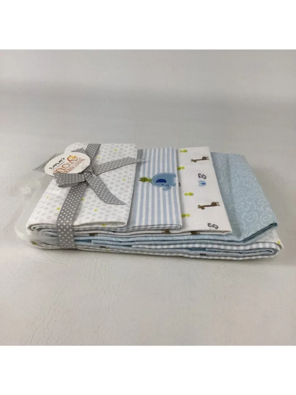 Carter's Just One You Receiving Blanket Set Plush Teether Rattle Clip Animal New